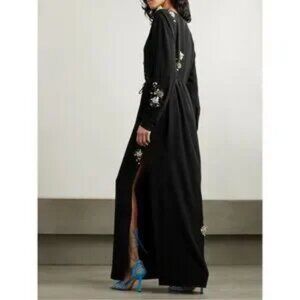 NWT Dries Van Noten Duzco Embellished Long Sleeve Evening Maxi Gown US4 $2250